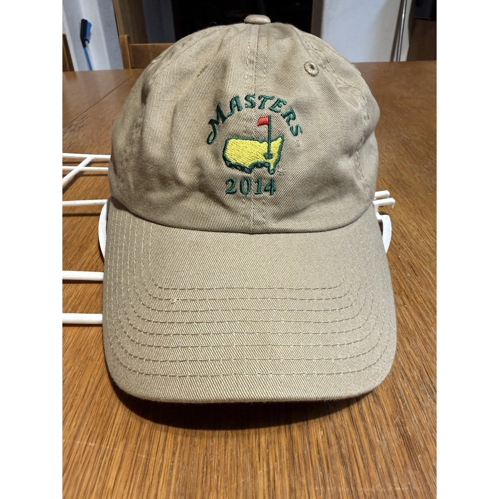 Masters‎ 2014 Augusta National Golf Tournament Khaki Strapback Hat Cap Golf